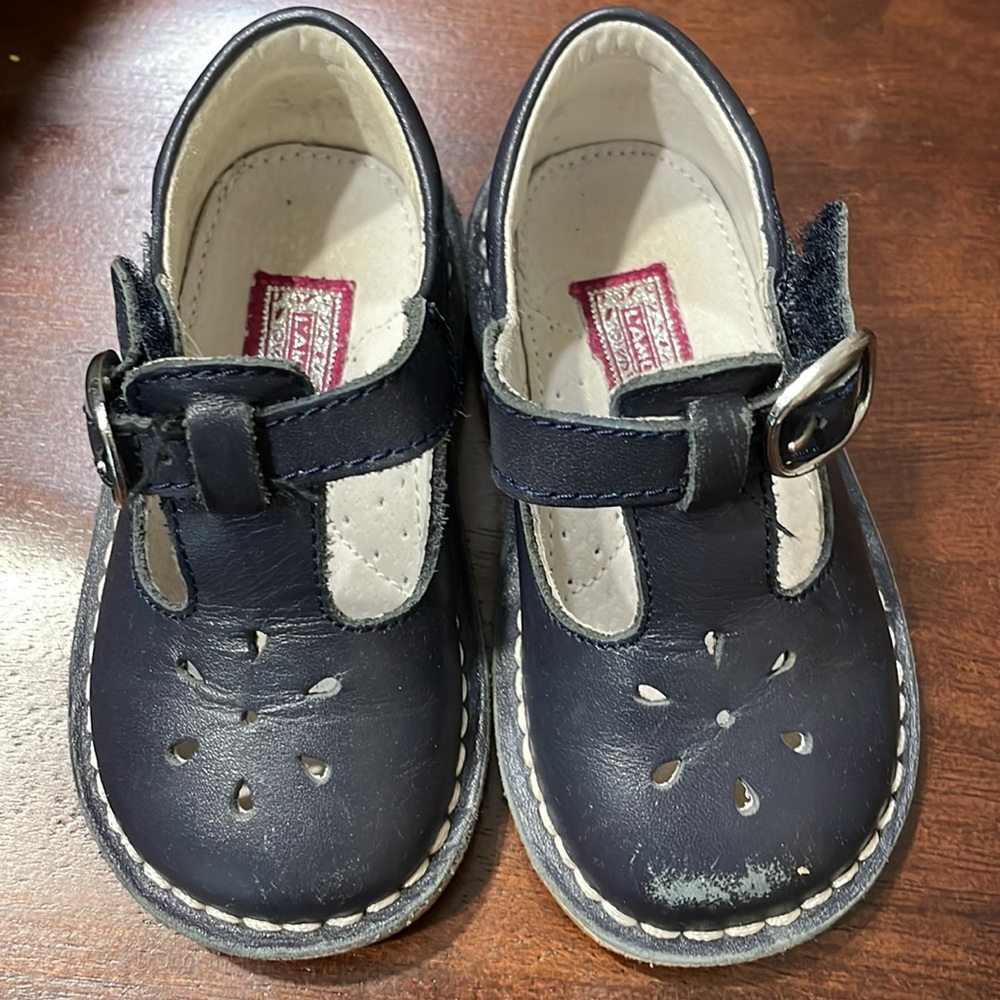 L’Amour Velcro Navy Mary Janes size 6